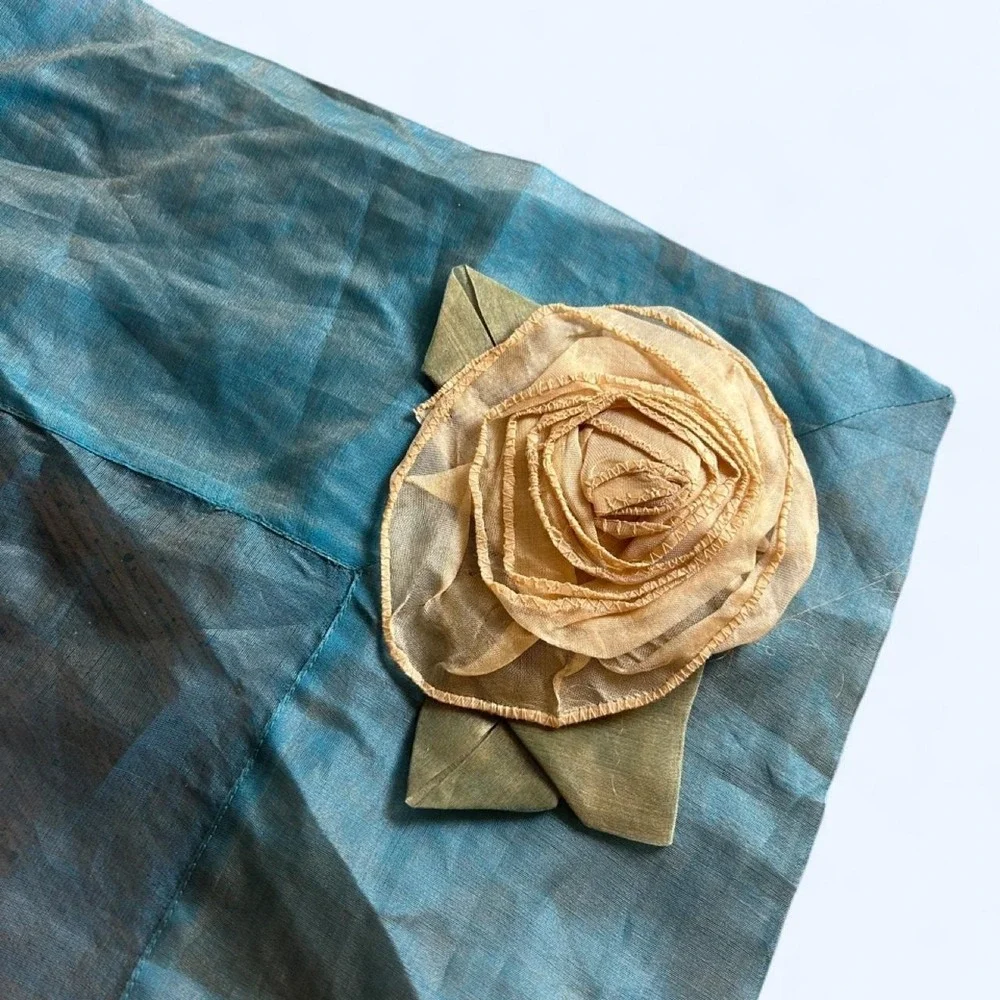 VTG IRIDESCENT 100% SILK OVERSIZED SHAWL WRAP